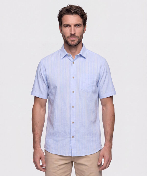 Camisa Manga Corta Texturizada para Hombre