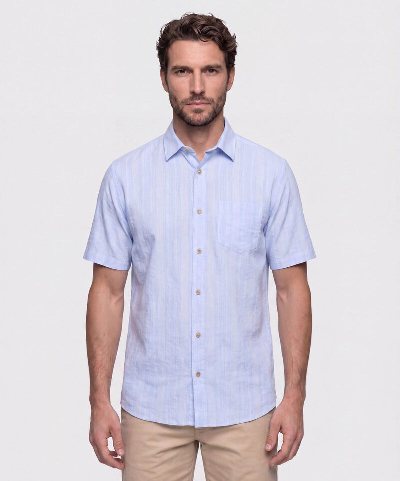 Camisa Manga Corta Texturizada para Hombre
