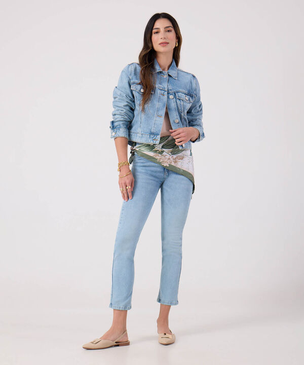 Chaqueta Trucker Tono Azul Claro  image number null