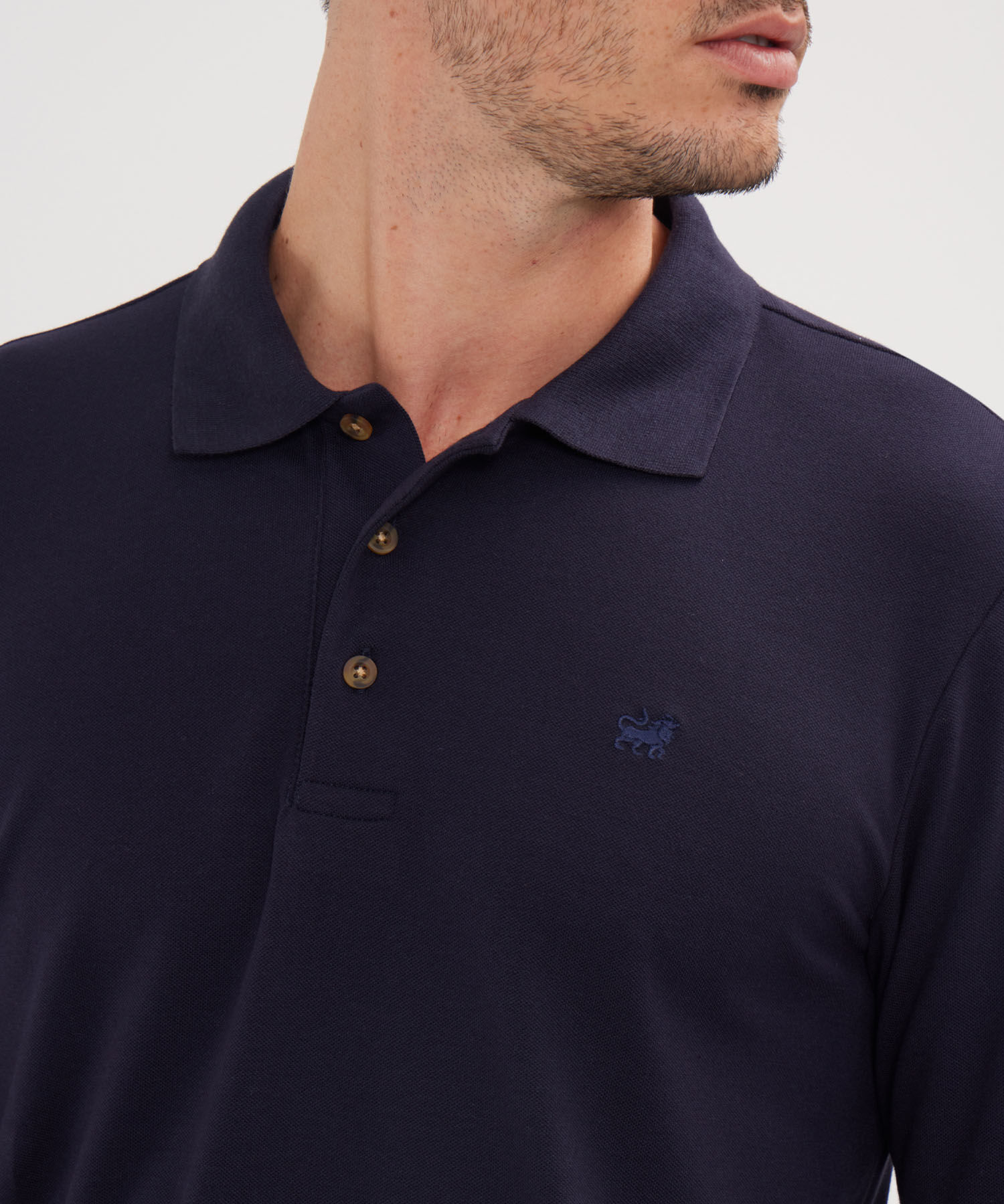 Polo manga larga cuello tejido sin bolsillo
