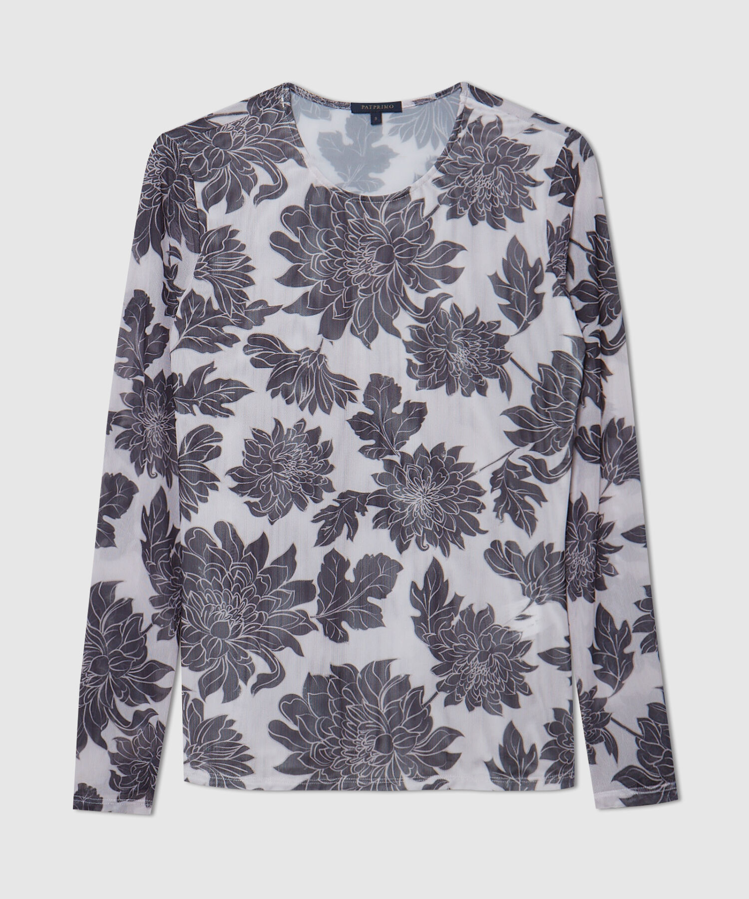 Camiseta Estampada Escote Redondo Manga Larga