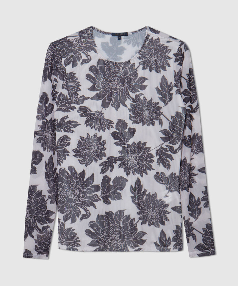 Camiseta Estampada Escote Redondo Manga Larga