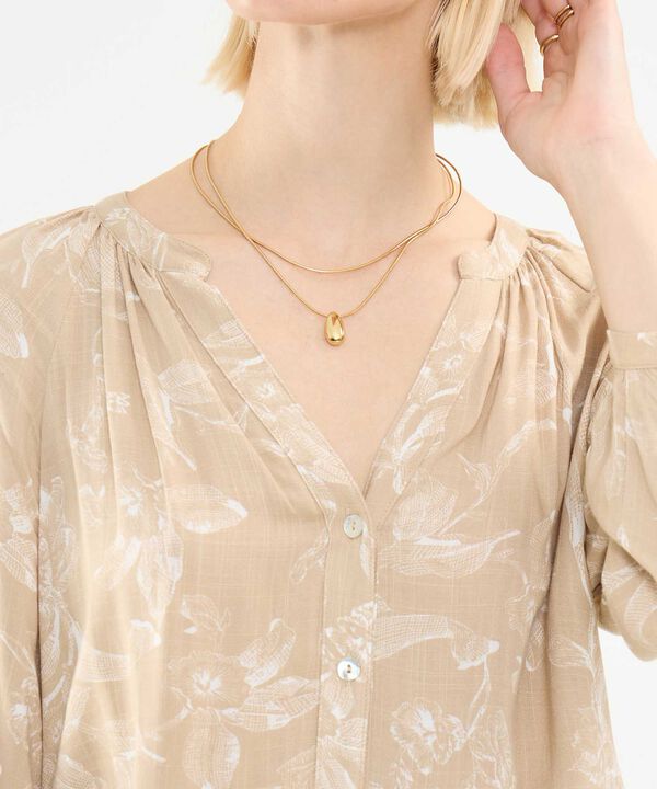 Blusa Estampada Cuello Mao image number null
