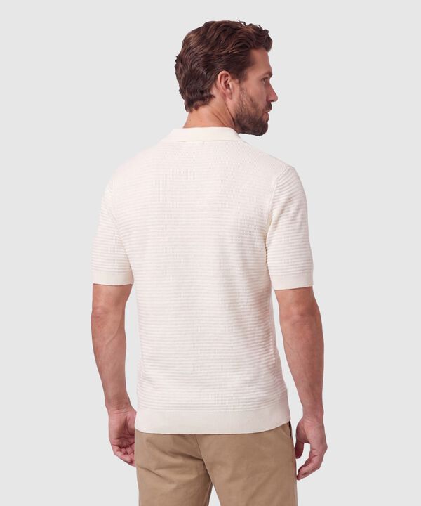Polo Tejido Con Cuello Abierto Para Hombre