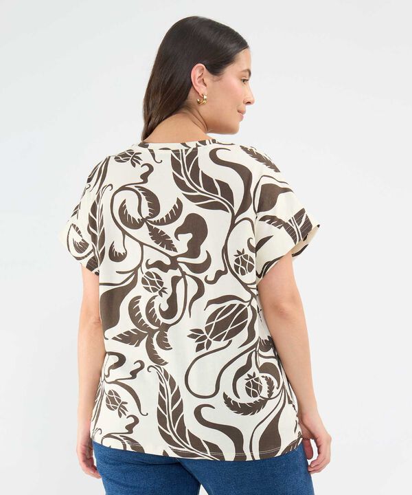 Camiseta Estampado Botánico