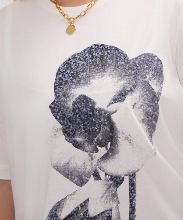Camiseta Estampada con Brillos image number null