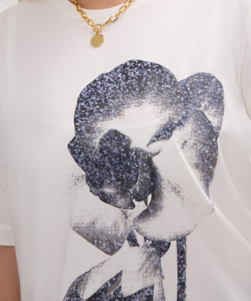 Camiseta Estampada con Brillos