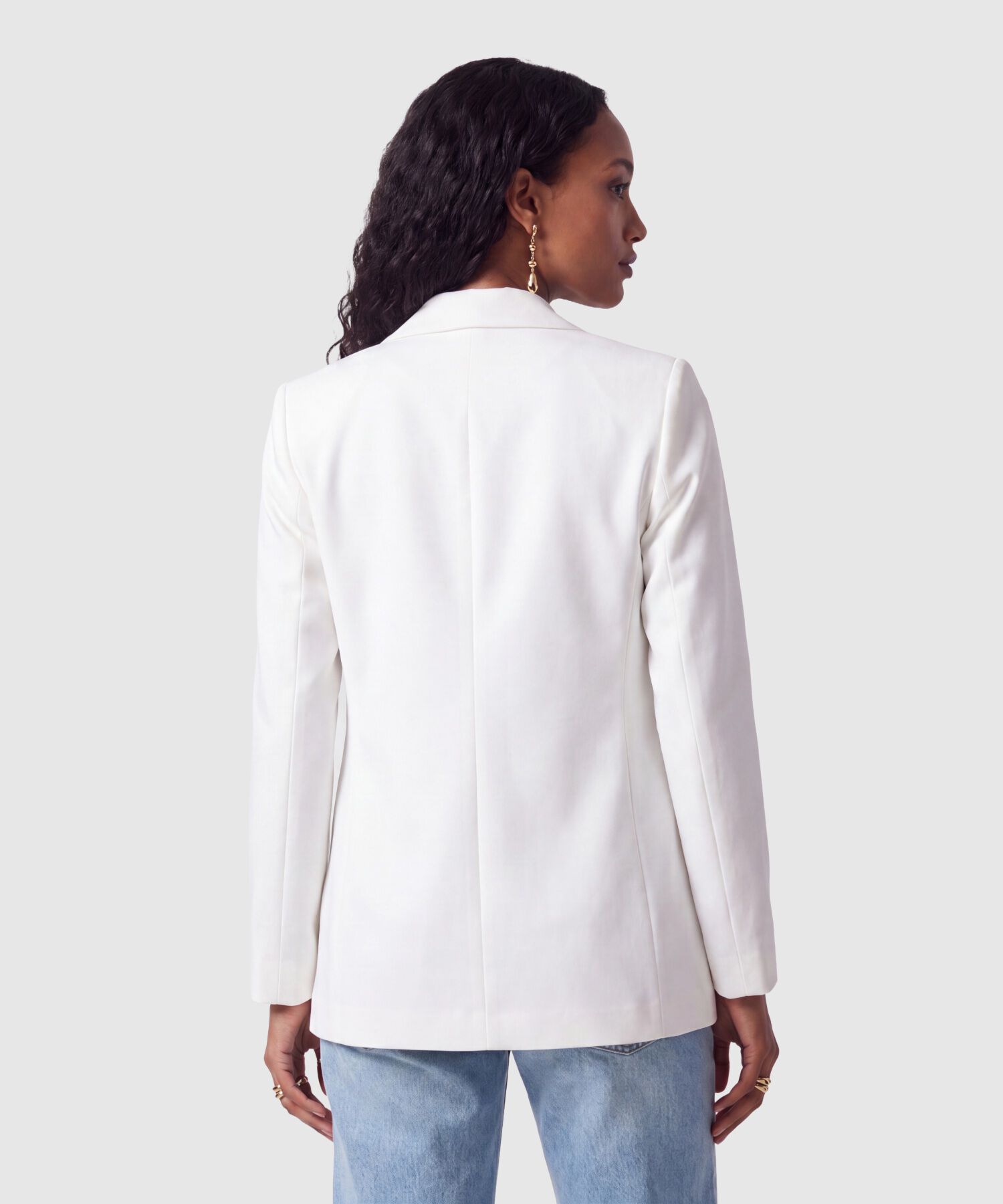 Blazer Para Mujer Con Ajuste De Bot&oacute;n