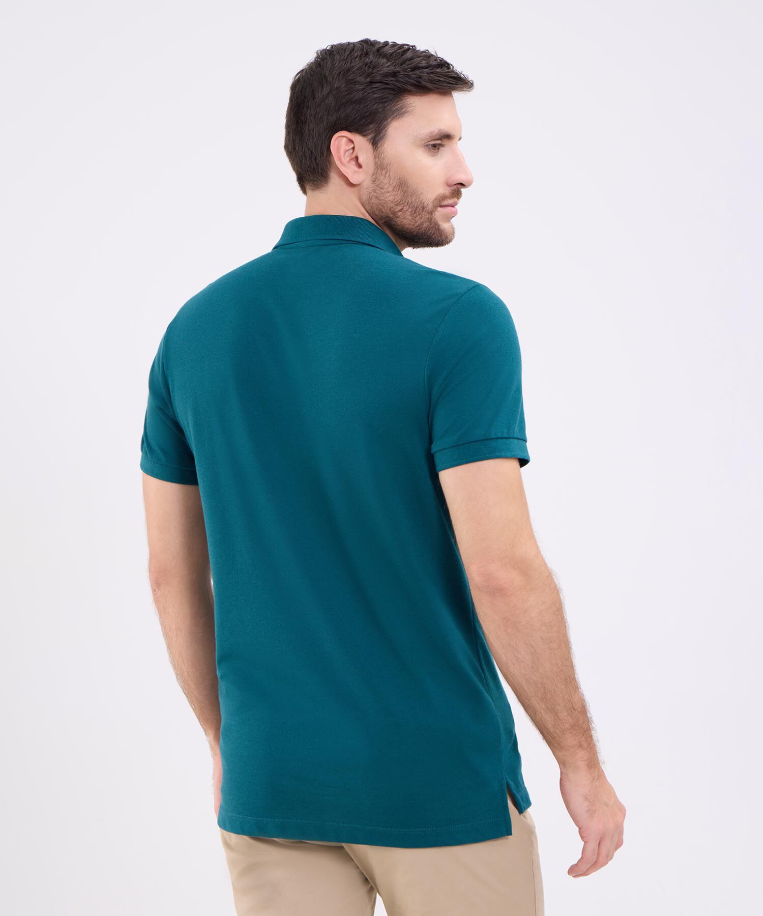 Polo Unicolor Para Hombre