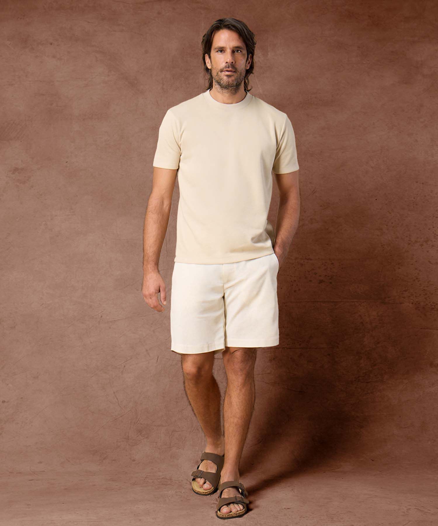 Bermuda de Lino Suave Para Hombre