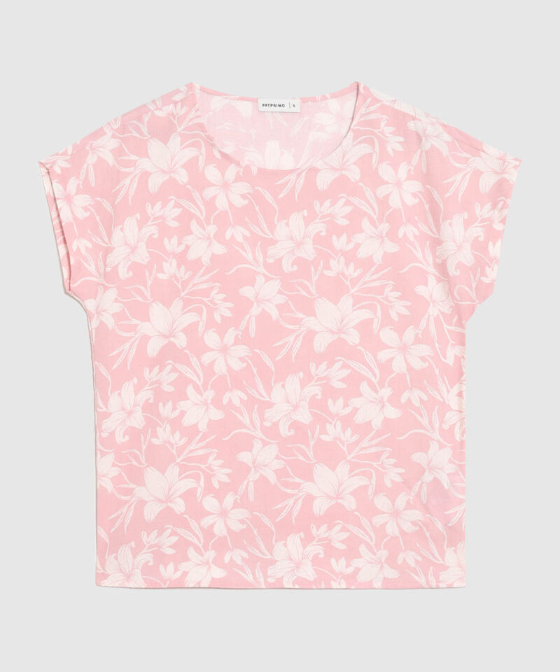 Blusa Estampada Cuello Redondo 