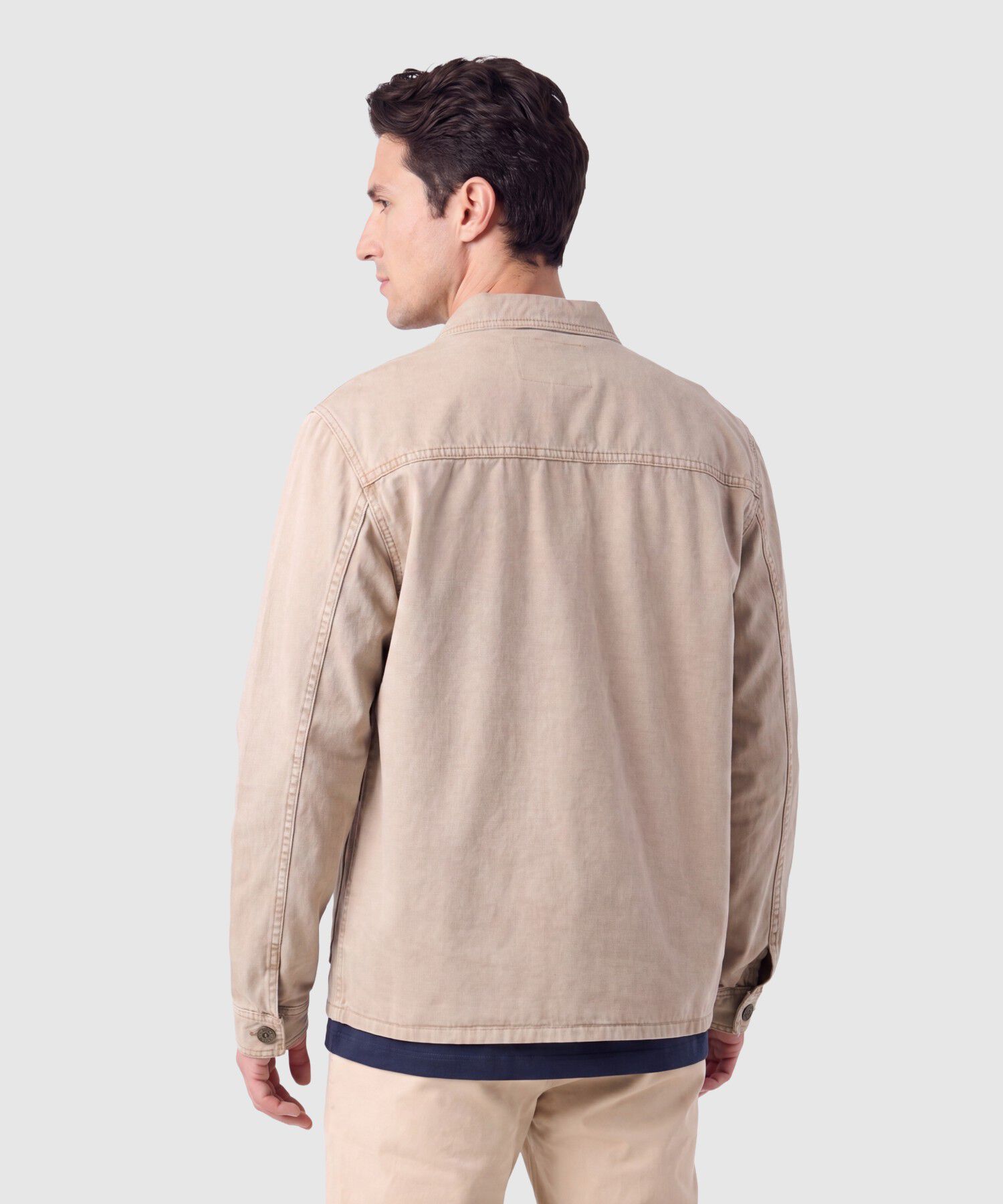 Chaqueta Casual Unicolor Para Hombre