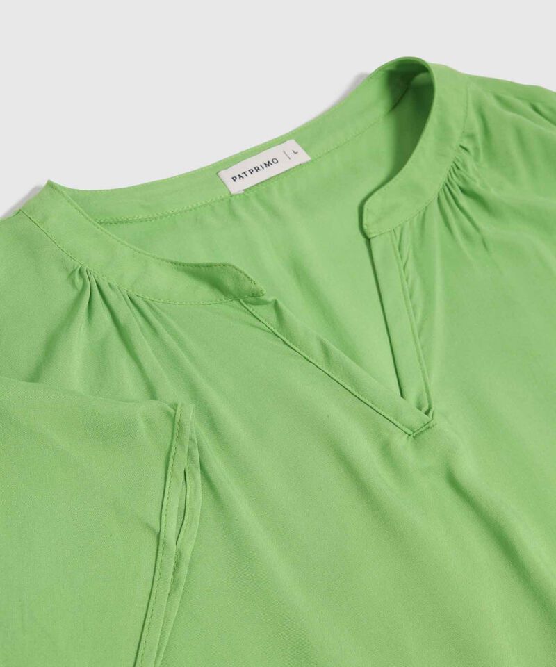 Blusa Manga Corta Con Escote En V