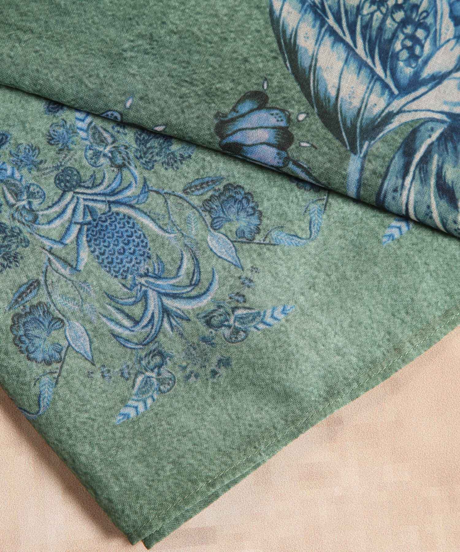 Bufanda Pareo Verde De 128X128Cm, Campa&ntilde;a Especial Beatriz Camacho