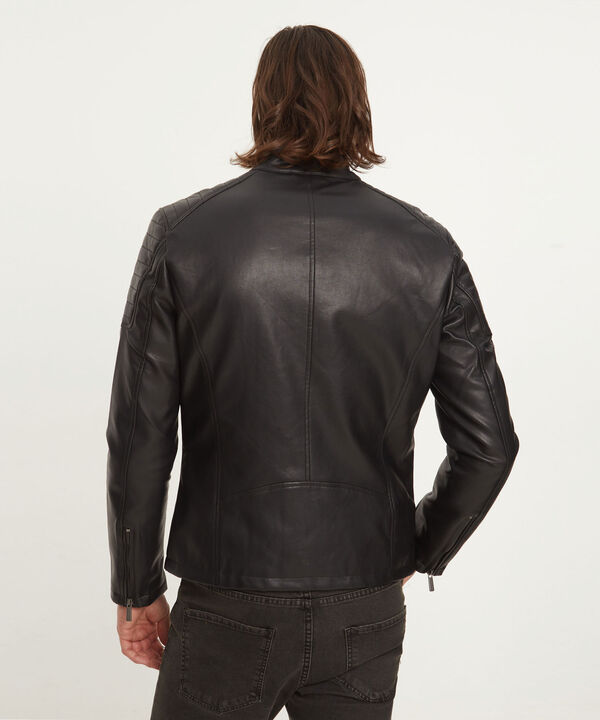 Chaqueta Pu Cuello Neru Con Cremallera