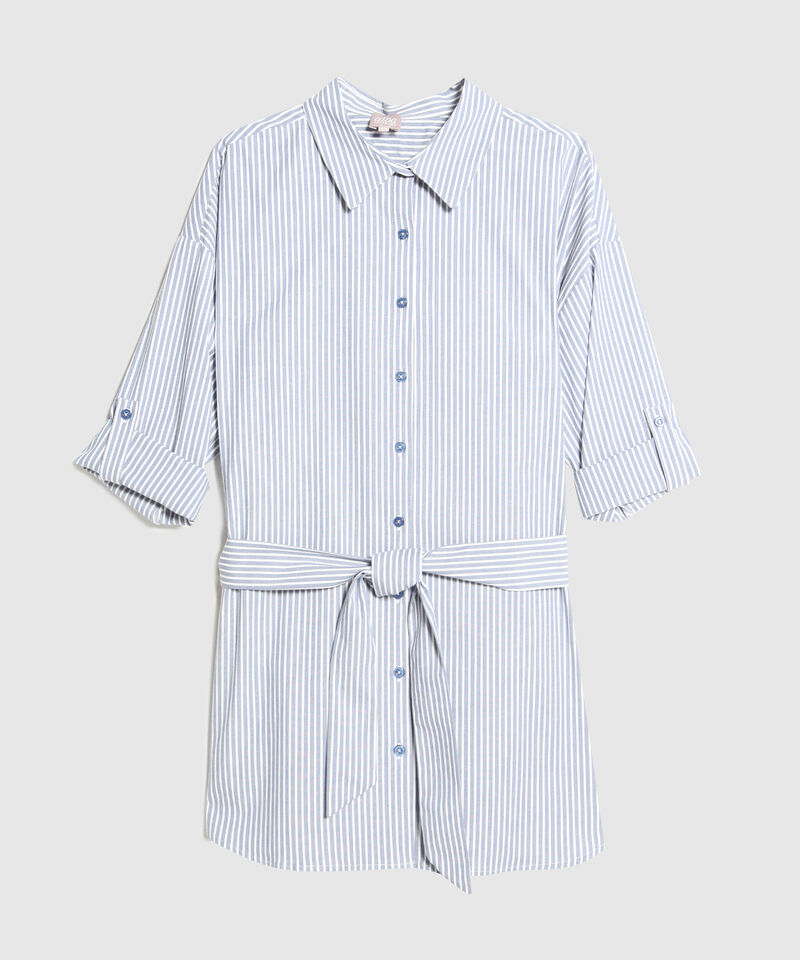 Camisa Preteñida Con Cinturón