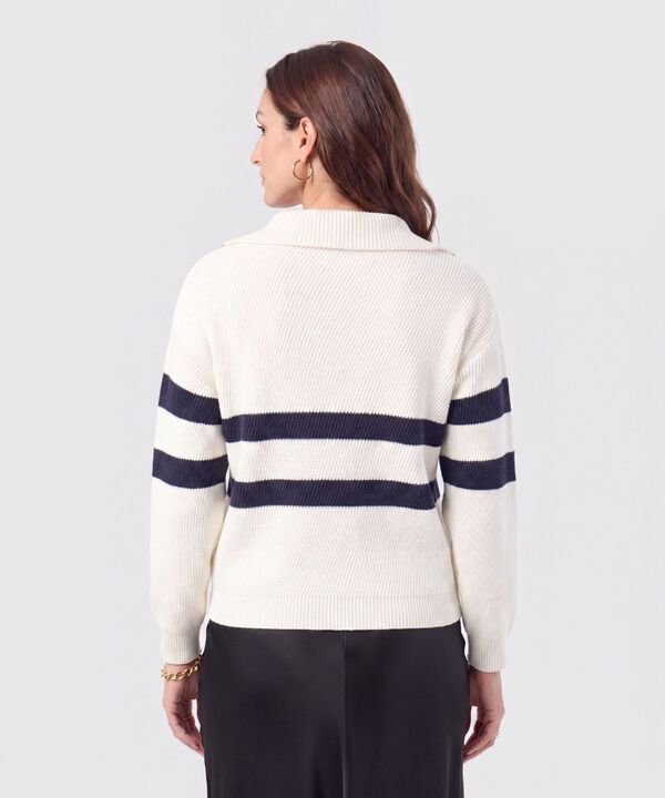 Saco Tejido Cuello Cremallera Para Mujer