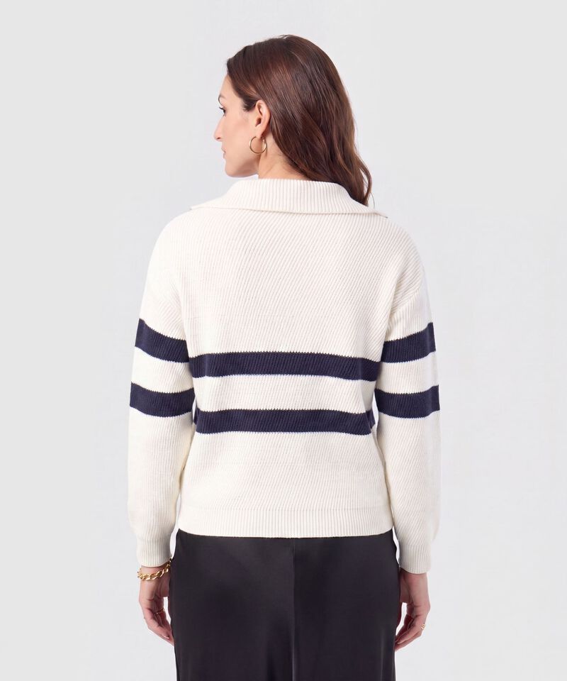 Saco Tejido Cuello Cremallera Para Mujer