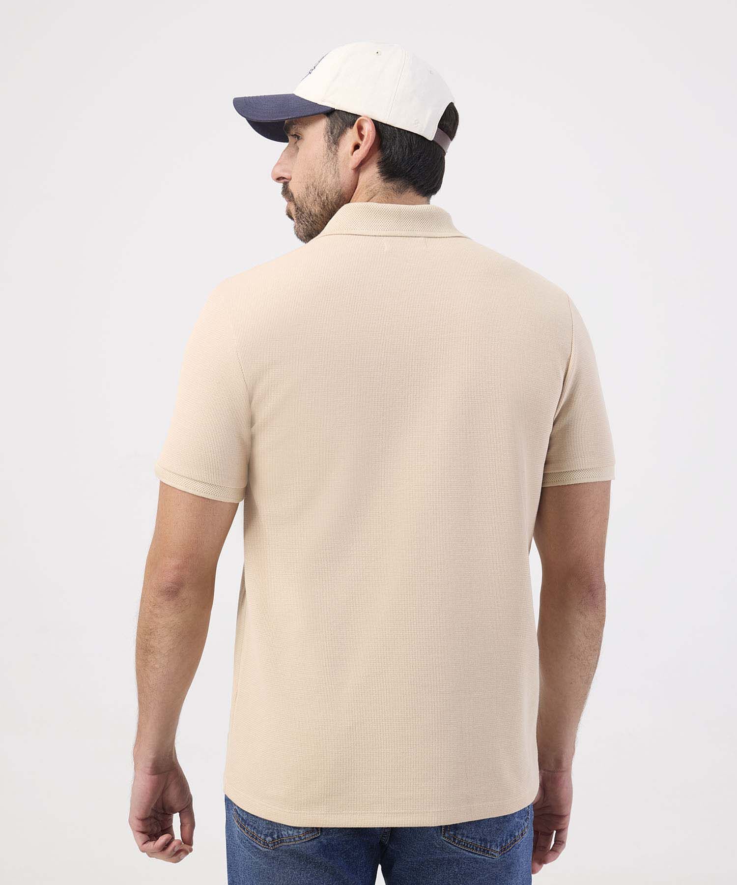 Polo Texturizado unicolor Para Hombre