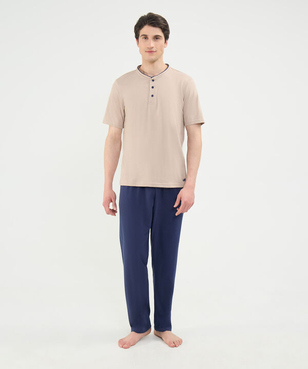 Conjunto de Pijama Cuello Henley image number null