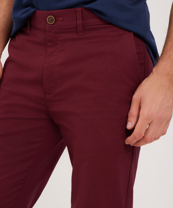 Pantalón Chino Sin Prenses, Bolsillos Diagonales y De Ribete image number null