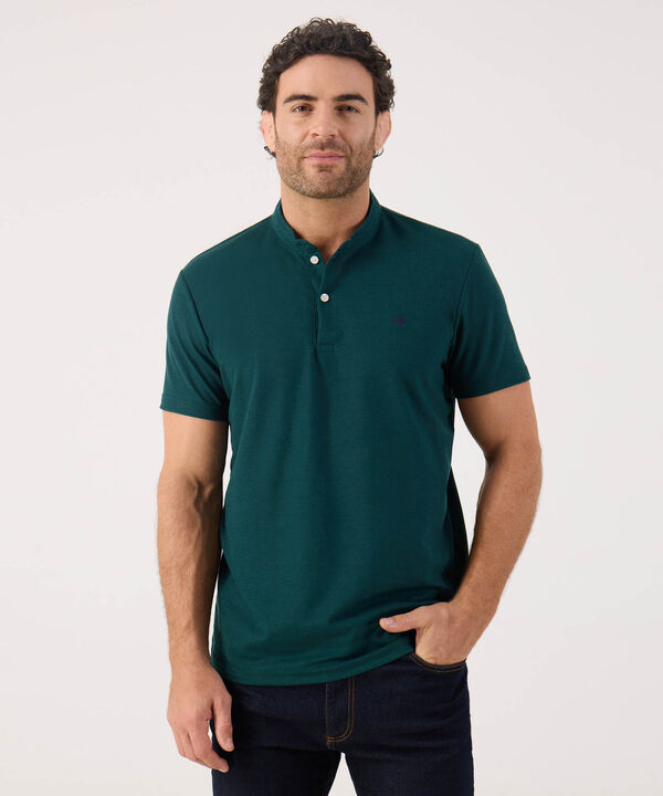 Polo Mao Unicolor Con Pestaña Unicolor  Sin Bolsillo Silueta Slim Fit image number null