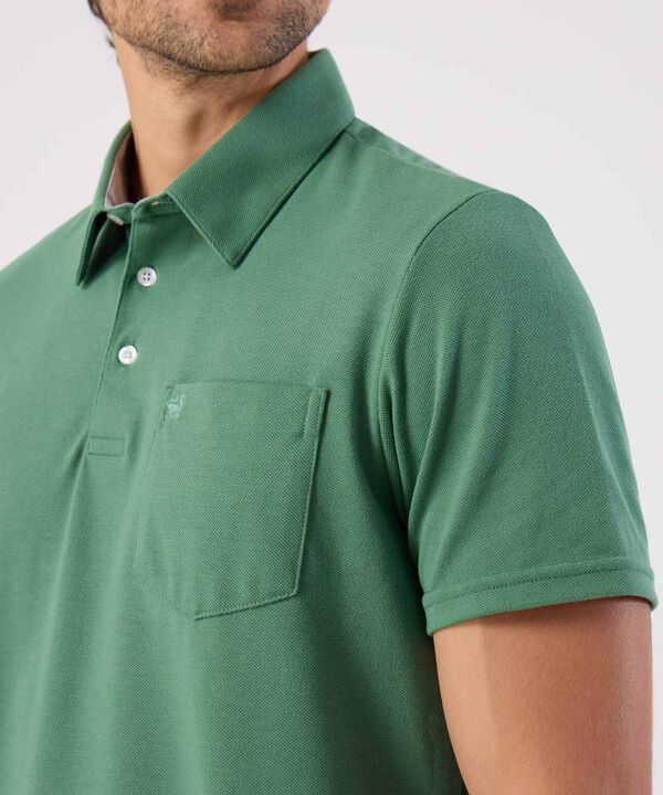Polo Con Bolsillo Unicolor Para Hombre image number null