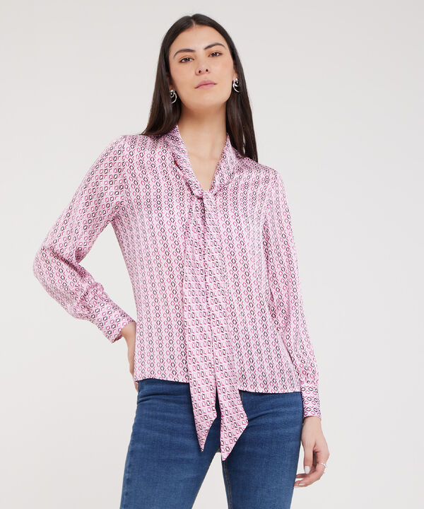 Blusa Corbatera Estampada