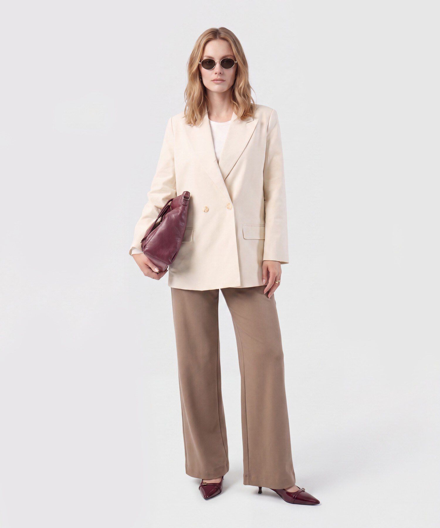Blazer De Doble Botonadura Para Mujer