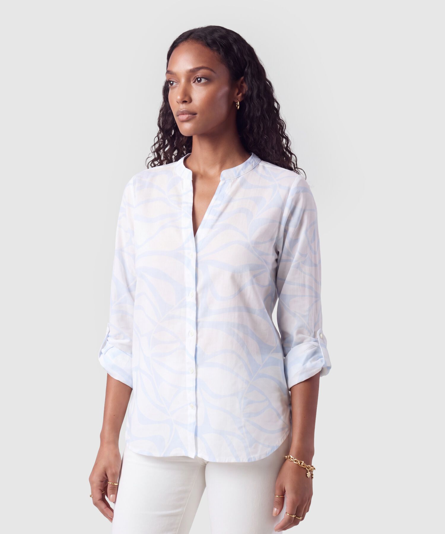 Blusa Manga Ajustable Para Mujer
