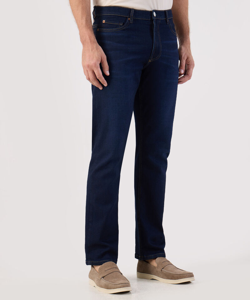 Jean Corte Recto Cl&aacute;sico Azul Oscuro Hombre