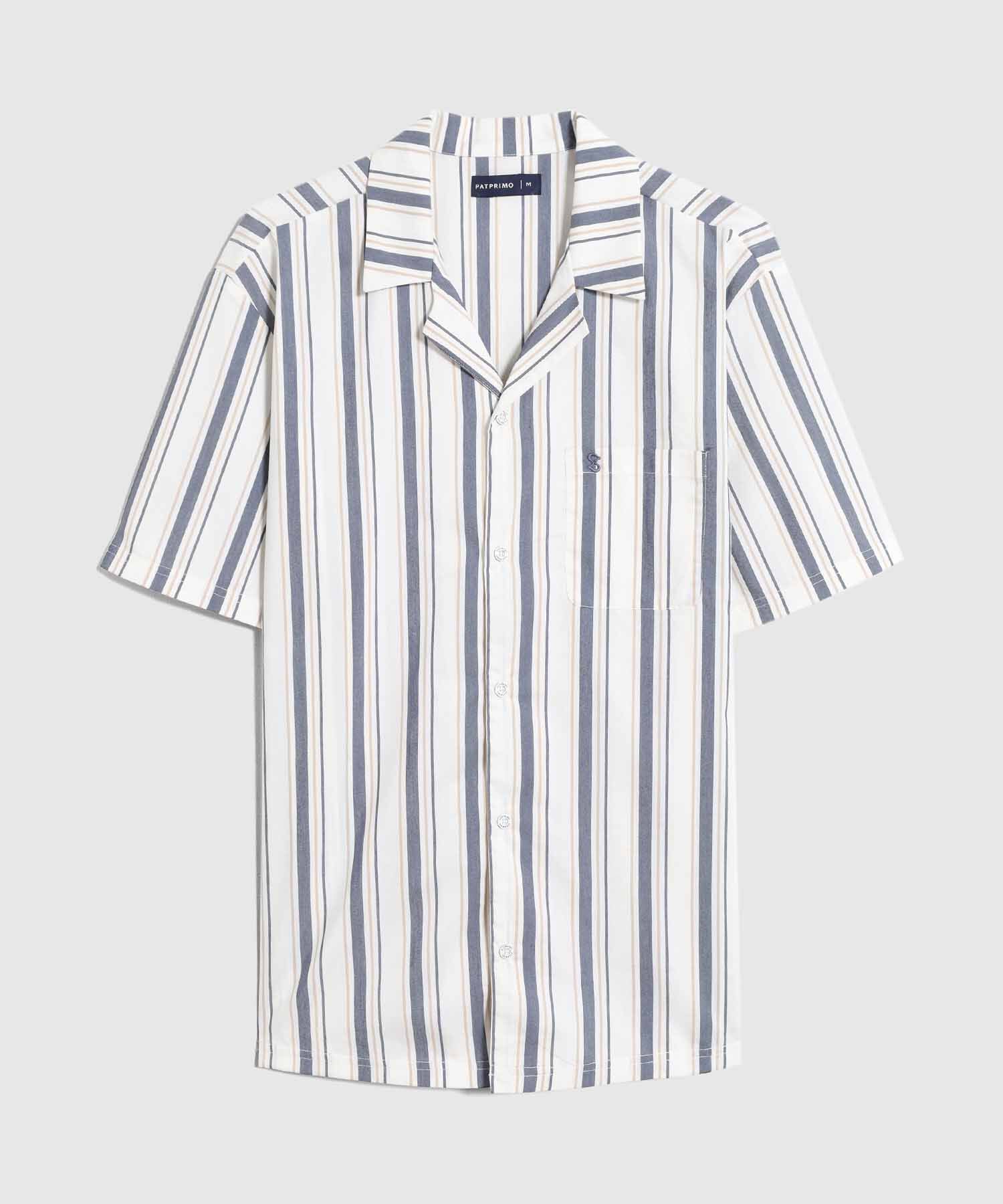 Pijama A Rayas Con Bolsillo Para Hombre