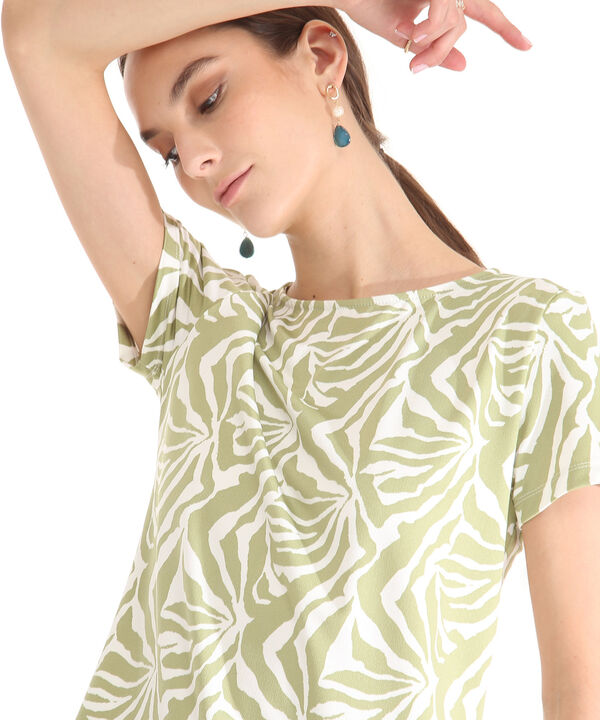 Camiseta Manga Corta Cuello Redondo Estampada