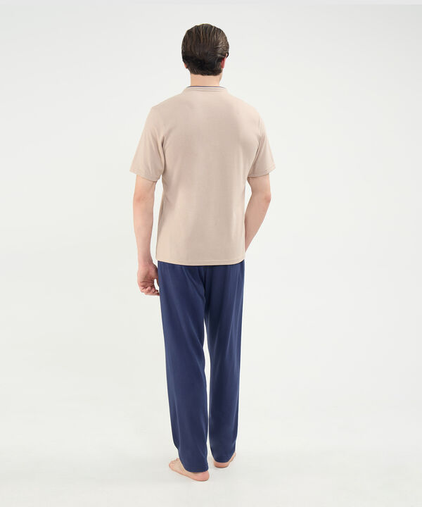 Pijama cuello henley