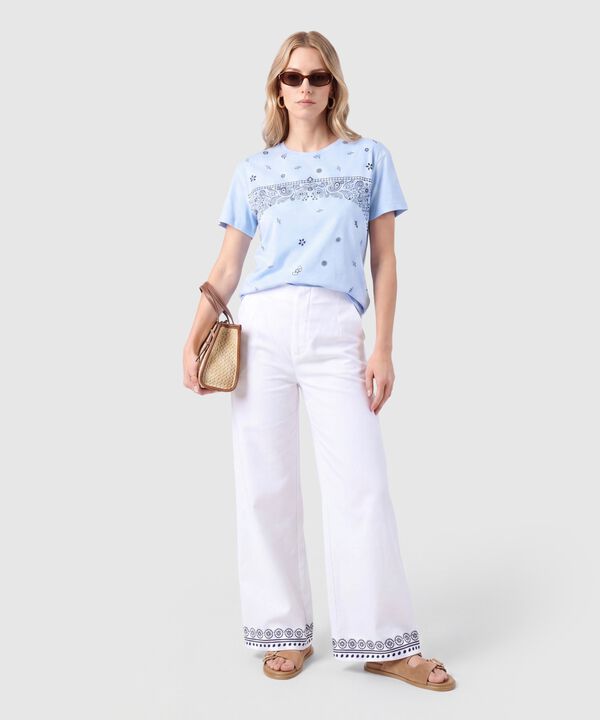 Pantal&oacute;n Tiro Alto Bota Ancha Mujer