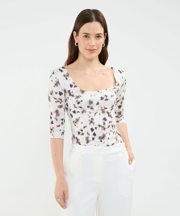 Camiseta Estampado de Manchas image number null