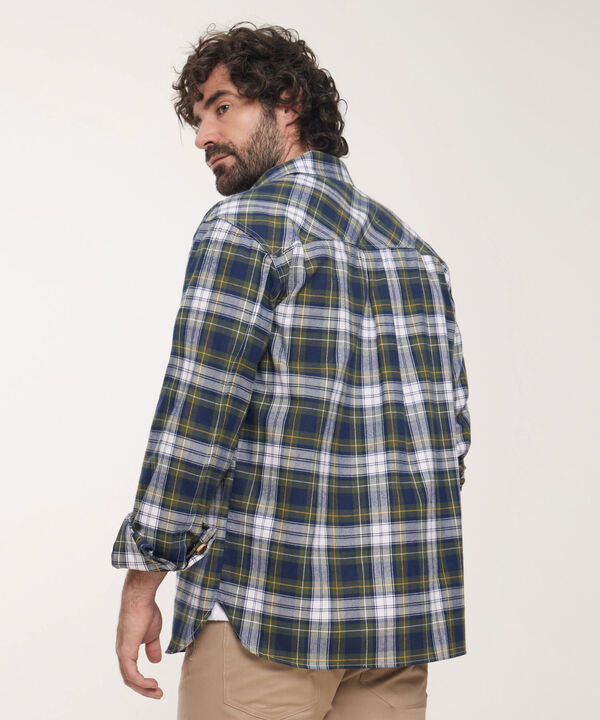 Camisa De Cuadros Con Bolsillos De Tapa