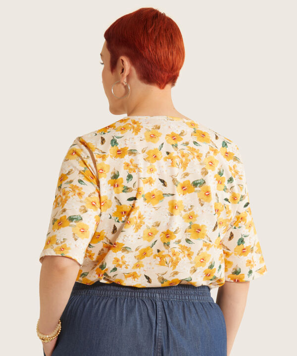 Camiseta Manga 3/4 Estampada