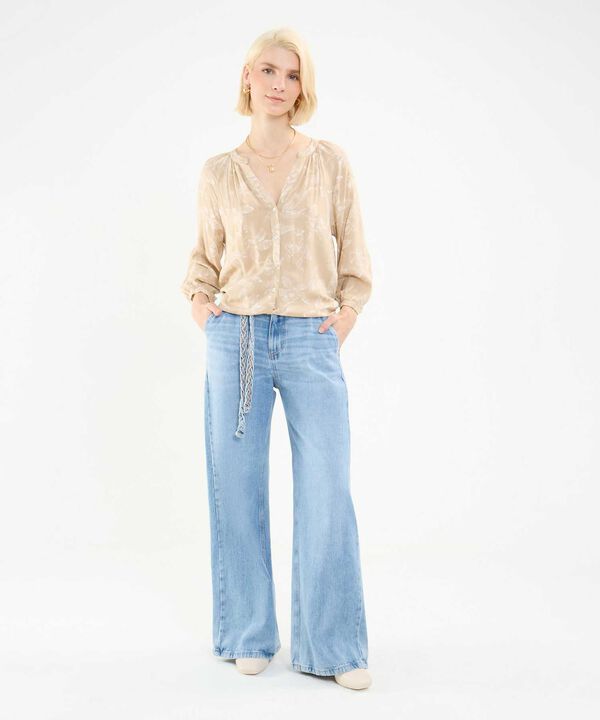 Blusa Estampada Cuello Mao image number null