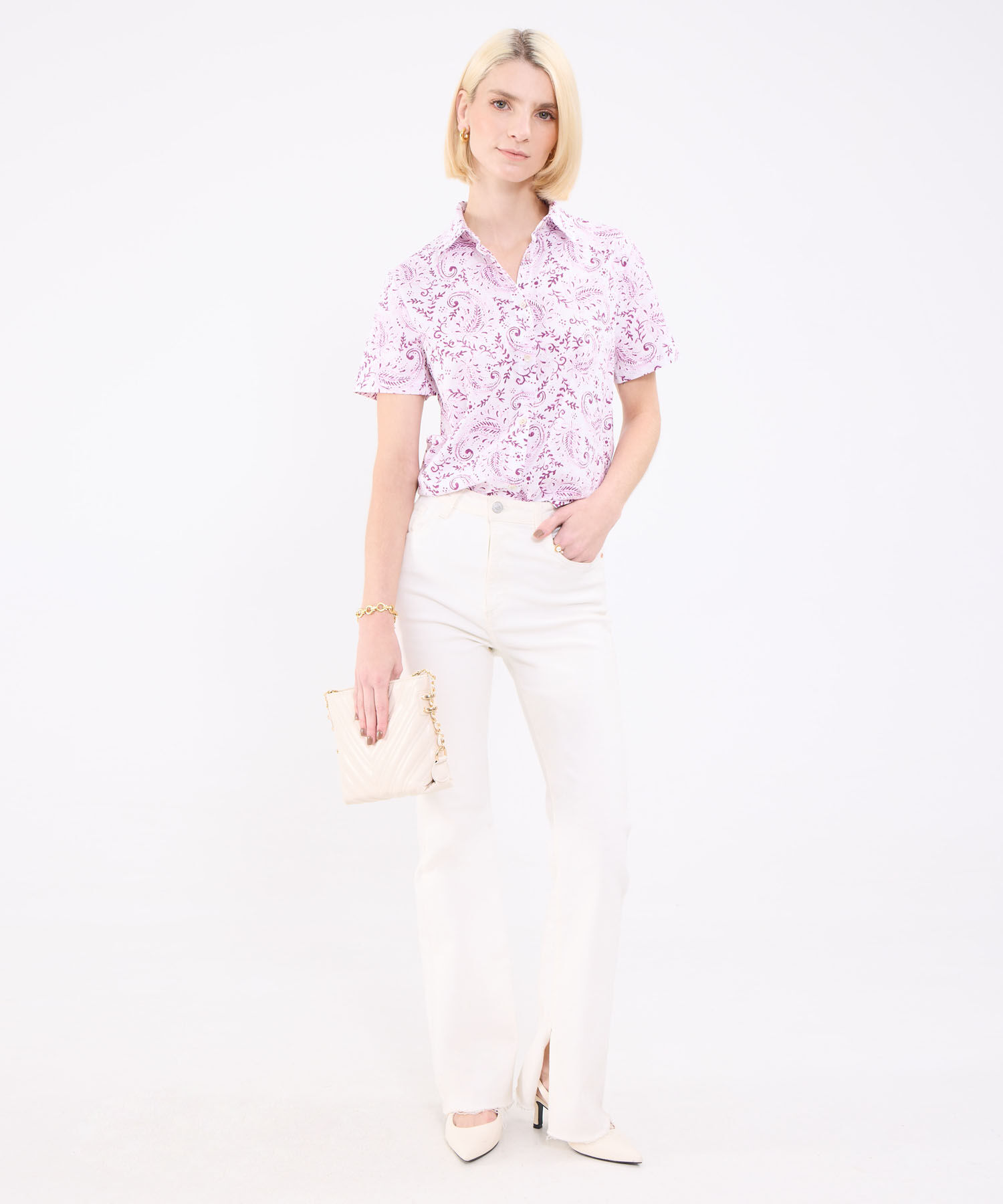 Camisa Estampada Con Botonadura