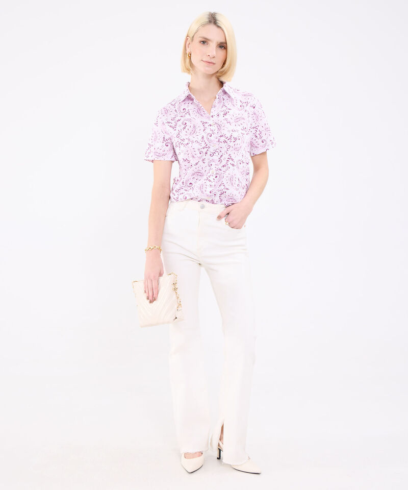 Camisa Estampada Con Botonadura