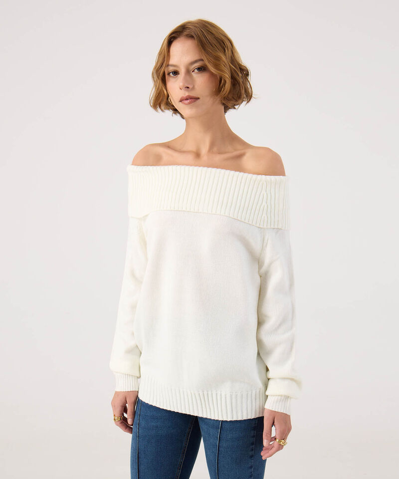 Saco unicolor con escote amplio 