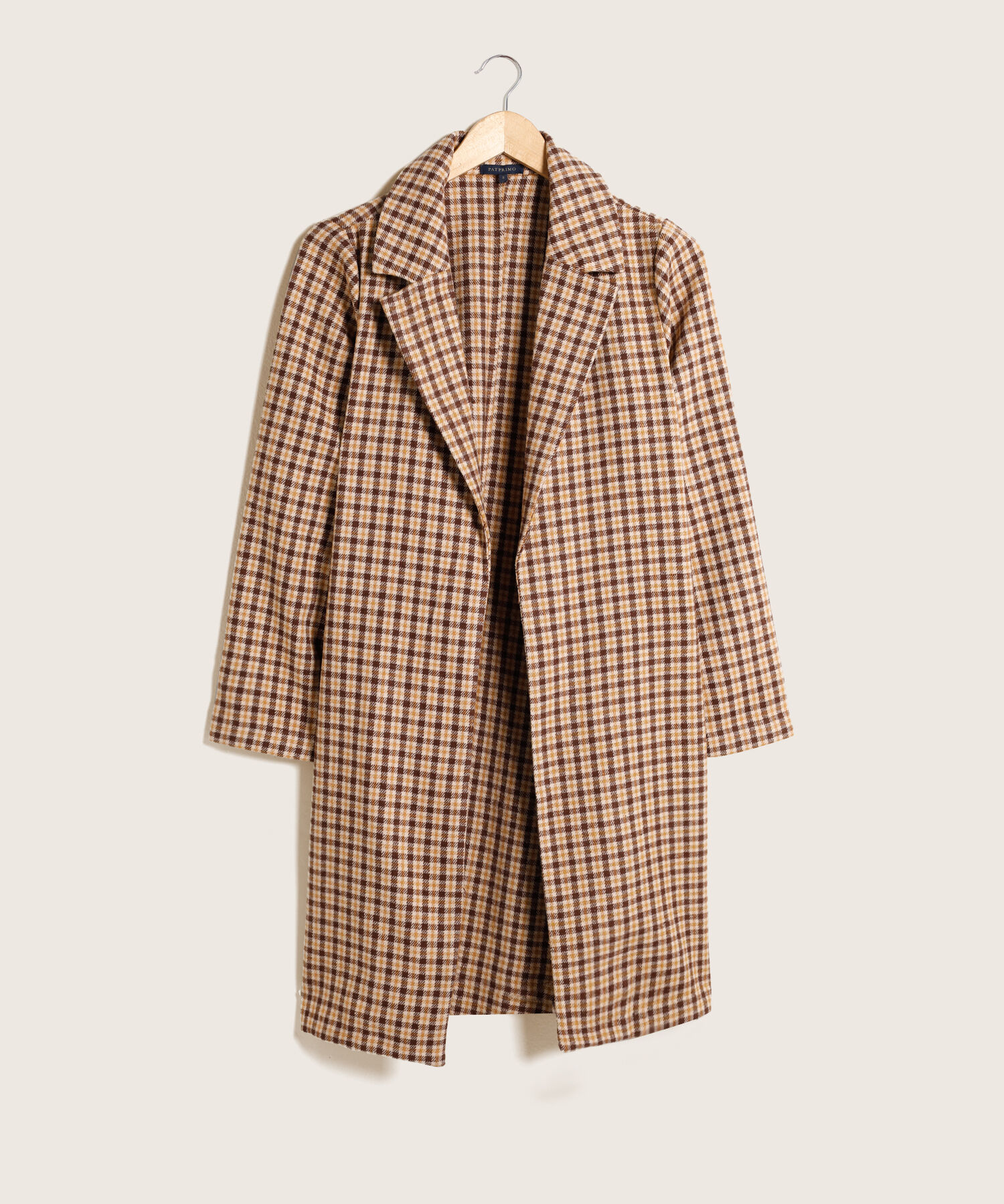 Chaqueta Tipo Abrigo Preteñido A Cuadros