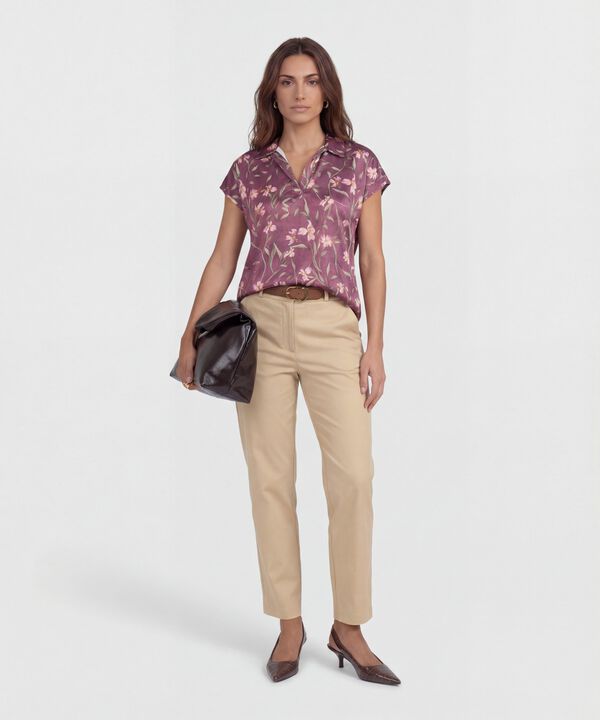 Blusa Manga Corta Estampada 