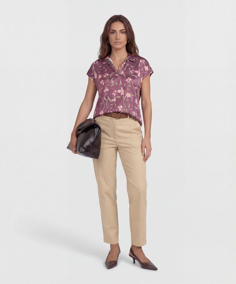 Blusa Manga Corta Estampada 