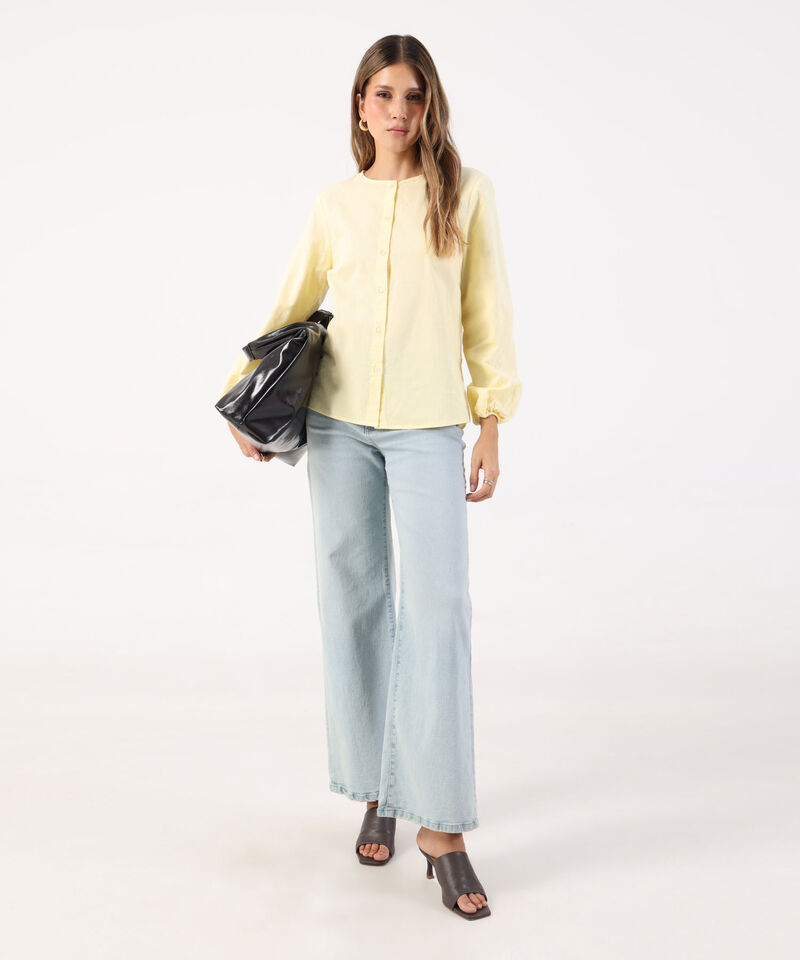 Blusa Cuello Redondo con Bordados para Mujer