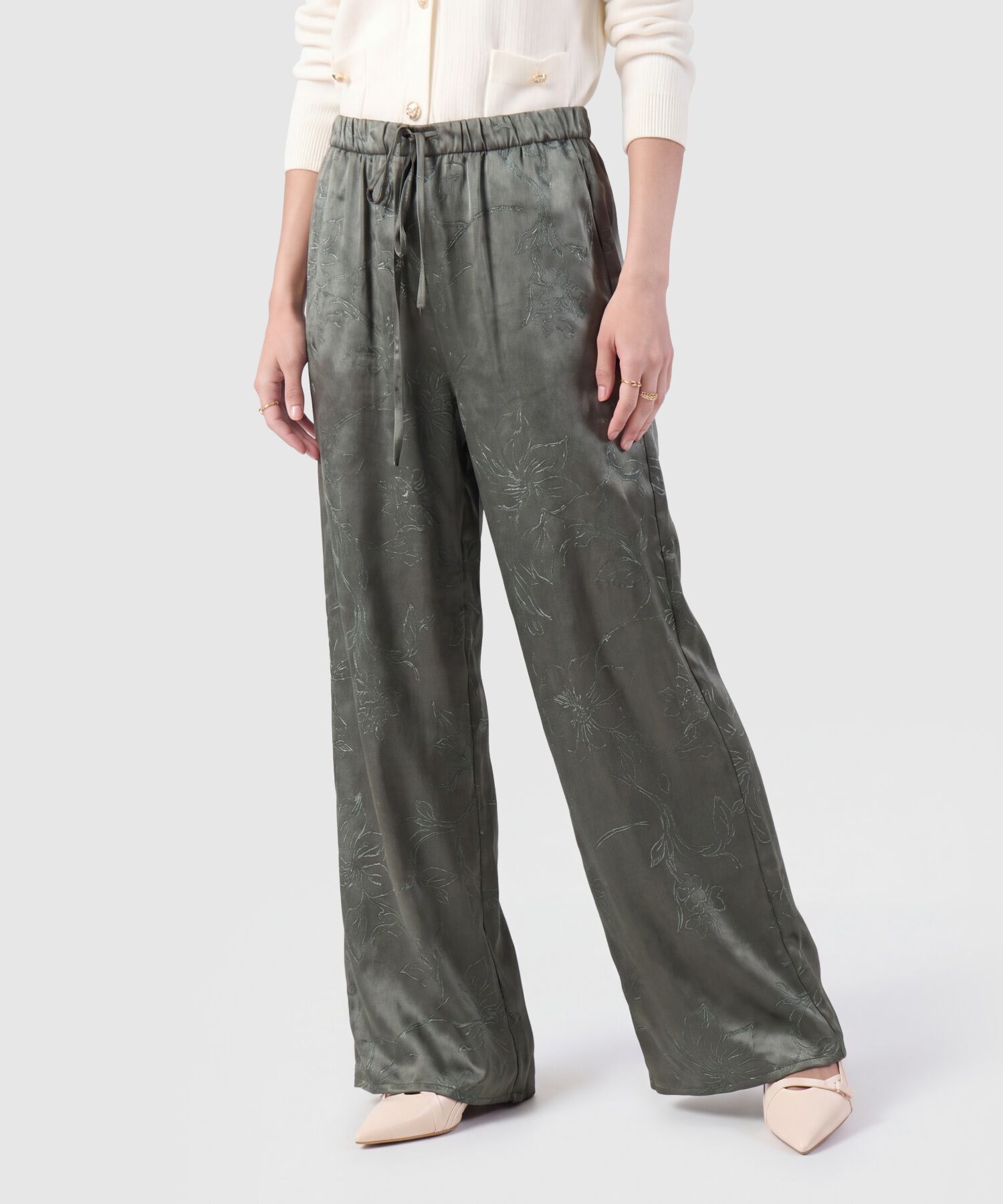 Pantal&oacute;n Estampado Fluido Para Mujer