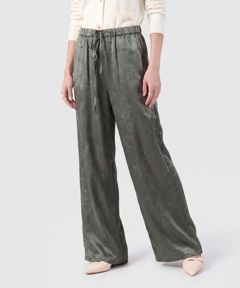 Pantal&oacute;n Estampado Fluido Para Mujer
