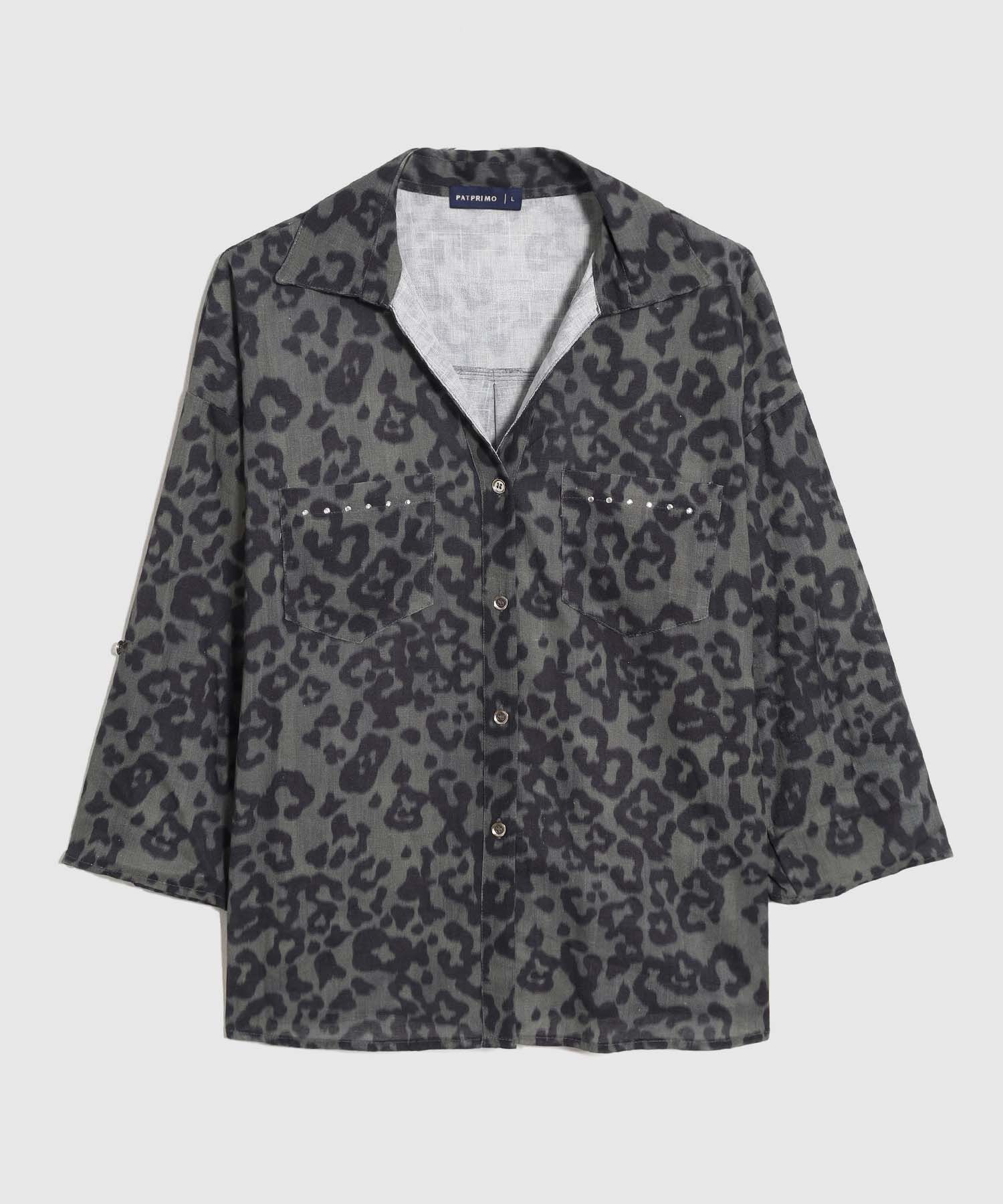 Blusa con Detalles Brillantes para Mujer