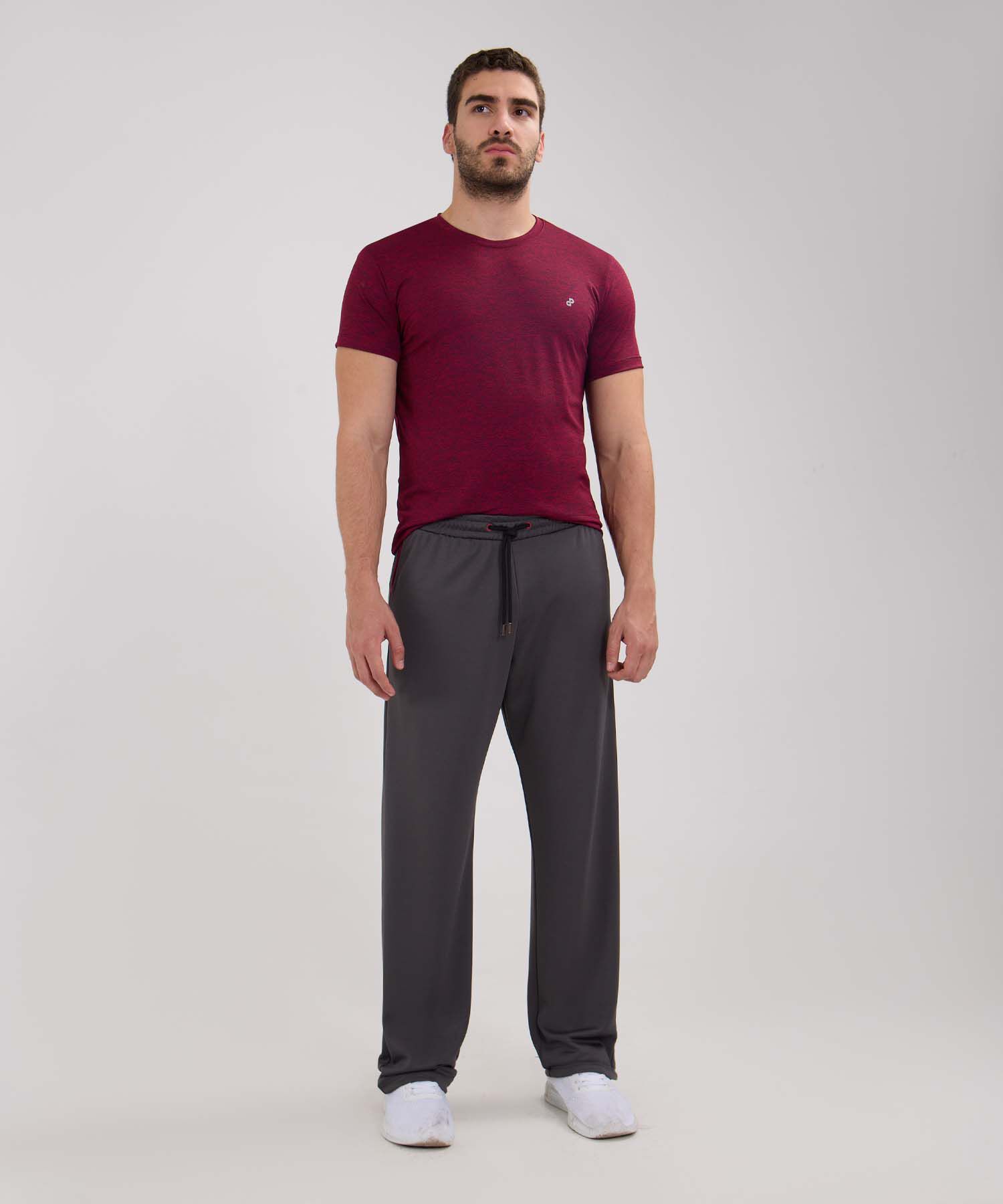 Pantalon Punto Con Cortes En Contraste